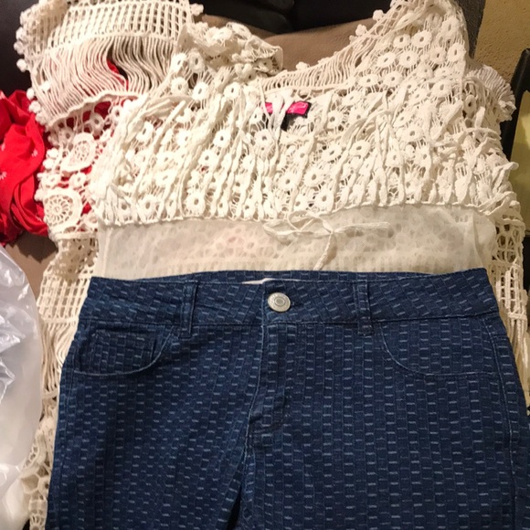 American Girl Shorts Three Pieces Two Tops White Size Medium And One American Girl Short